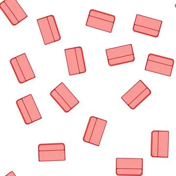 Pattern zipper makeup bag cartoon vector イラスト素材