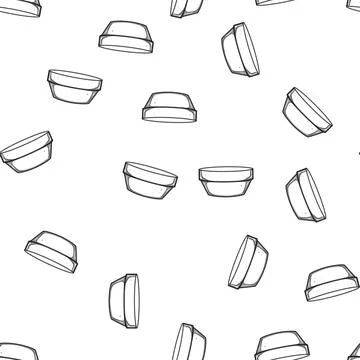 Pattern zipper sauce dipping bowl cartoon vector 库存插图