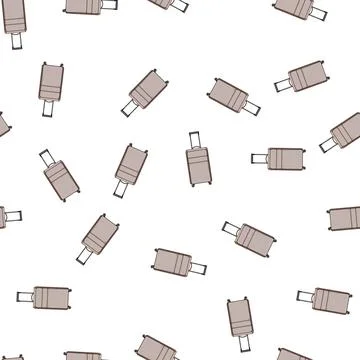 Pattern zipper soft shell suitcase cartoon vector 库存插图