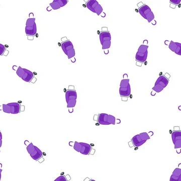 Pattern zipper trolley bag cartoon vector 库存插图