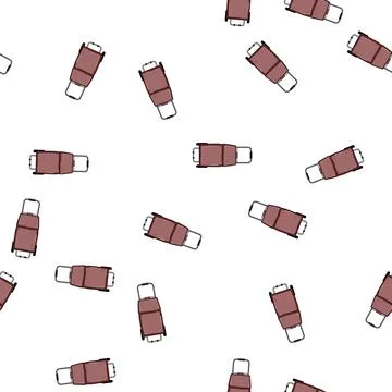 Pattern zipper trolley bag cartoon vector Illustration