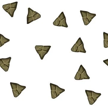 Pattern Zongzi glutinous rice dumpling traditional asian food vector Stock Illustration
