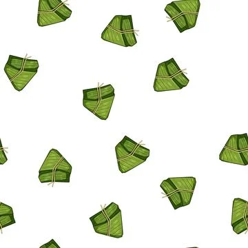 Pattern Zongzi rice dumpling for dragon boat festival celebration Illustrazione stock