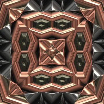 Pattern181225320 3D effect seamless gold background, wallpaper decoration ... Foto stock