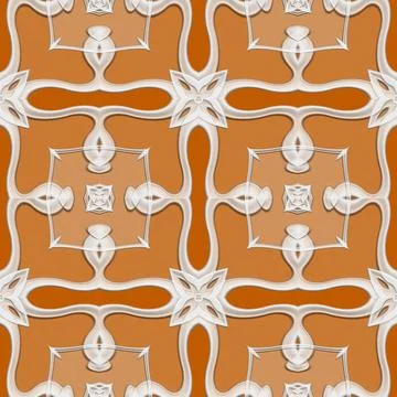 Pattern19010118 3D effect seamless background, wallpaper decoration patter... Foto stock