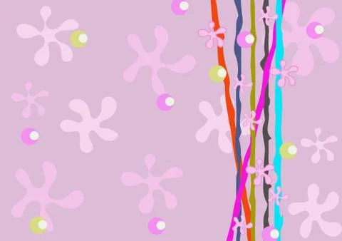 Pattern.Abstract flowers Stock Illustration