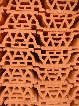 Patterned abstract background, made of piles of stone building materials made Stock Photos