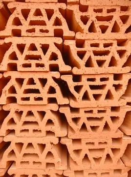 Patterned abstract background, made of piles of stone building materials made Stock Photos