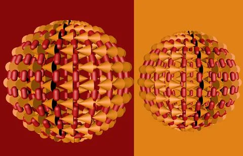 Patterned abstract sphere art. 3D rendering Stock Illustration