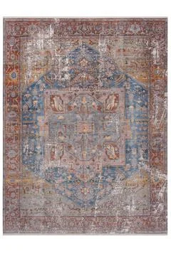 Patterned Afghan rugs on a white background Stock Photos