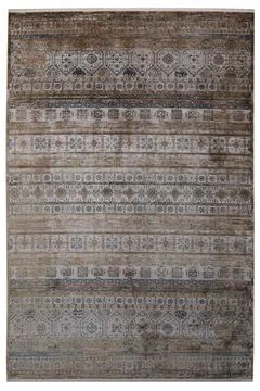 Patterned Afghan rugs on a white background Stock Photos