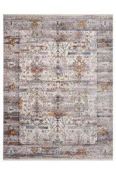 Patterned Afghan rugs on a white background Stock Photos