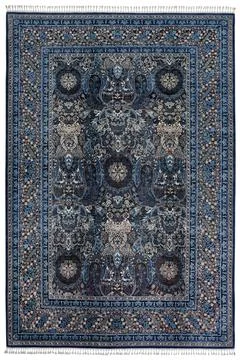 Patterned Afghan rugs on a white background Stock Photos