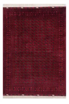 Patterned Afghan rugs on a white background Stock Photos