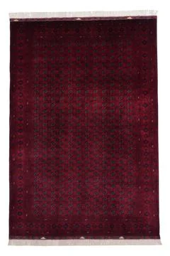 Patterned Afghan rugs on a white background Stock Photos