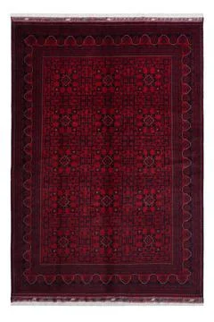 Patterned Afghan rugs on a white background Stock Photos