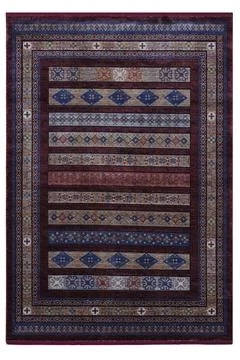 Patterned Afghan rugs on a white background Stock Photos