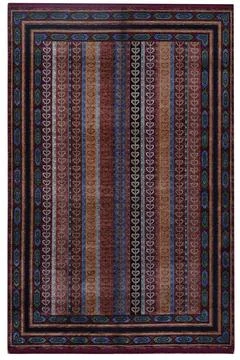 Patterned Afghan rugs on a white background Stock Photos