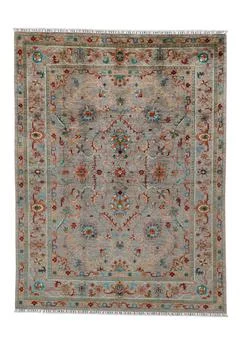 Patterned Afghan rugs on a white background Stock Photos