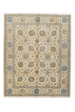 Patterned Afghan rugs on a white background Stock Photos
