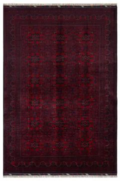 Patterned Afghan rugs on a white background Stock Photos