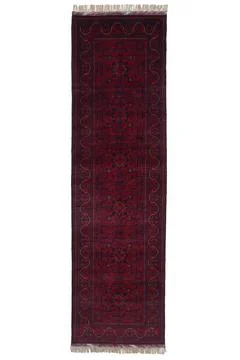 Patterned Afghan rugs on a white background Stock Photos