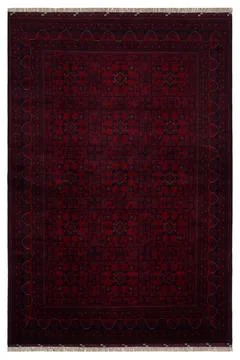 Patterned Afghan rugs on a white background Stock Photos