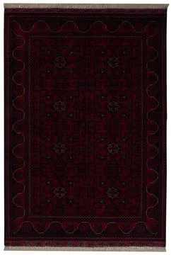 Patterned Afghan rugs on a white background Stock Photos