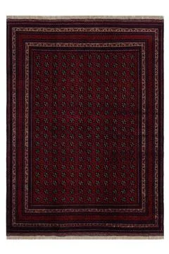 Patterned Afghan rugs on a white background Stock Photos