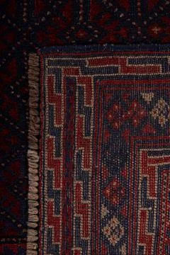 Patterned Afghan rugs on a white background Stock Photos