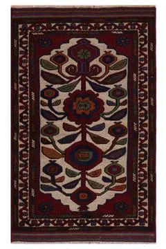 Patterned Afghan rugs on a white background Stock Photos