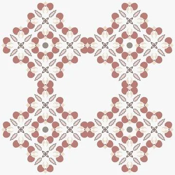 Patterned azulejo floor tiles. Abstract geometric background. Vector 库存插图