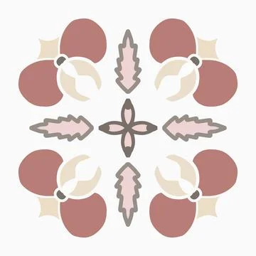 Patterned azulejo floor tiles. Abstract geometric background. Vector Stockillustratie