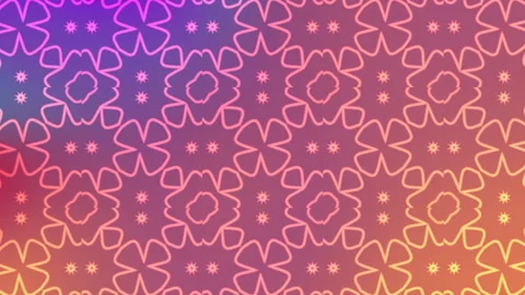 Patterned background with colorful gradients and floral shapes ideal for use as  Stock Footage 325481574
