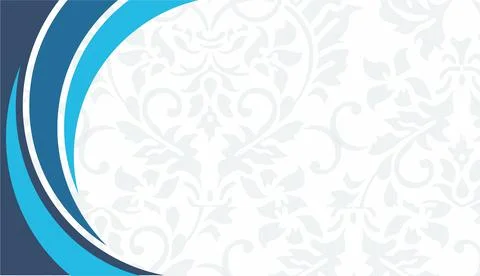 Patterned background with copy space, blue shapes on the side Stock Illustration