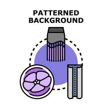Patterned background icon representing various design elements Illustrazione stock