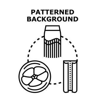 Patterned background icon representing various design elements Stock Illustration