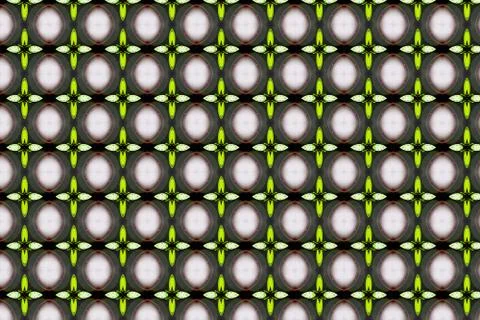 Patterned background image shaped like leaves and lights arranged in sequence Illustrazione stock