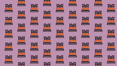 Patterned Background with Repeating Tiki Mask Motifs. Stock Footage 325381350