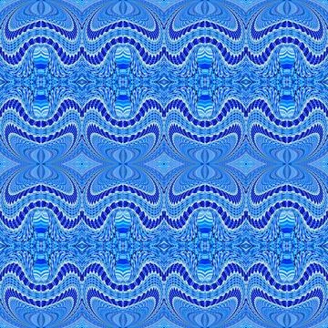 The patterned background is swirled with bluish colors and shapes Stock Illustration