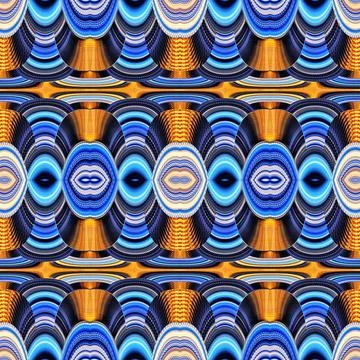 Patterned background with twisted lines of different colors and shapes Stock Illustration