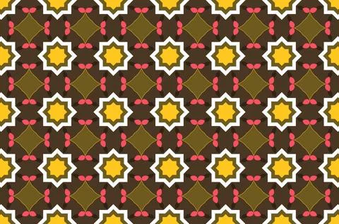 A patterned background with yellow and brown design colors Illustrazione stock