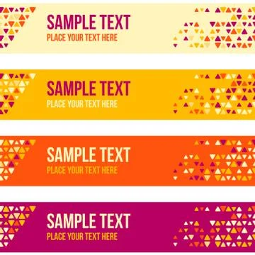 Patterned banner background with small spots Stock Illustration