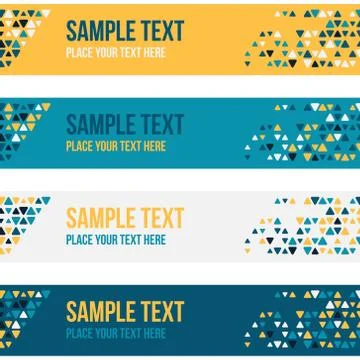 Patterned banners backgrounds with small spots Stock Illustration