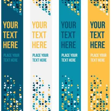 Patterned banners backgrounds with small spots Stock Illustration