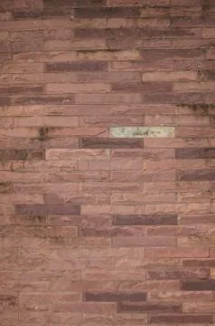 Patterned brick wall Fotos de archivo