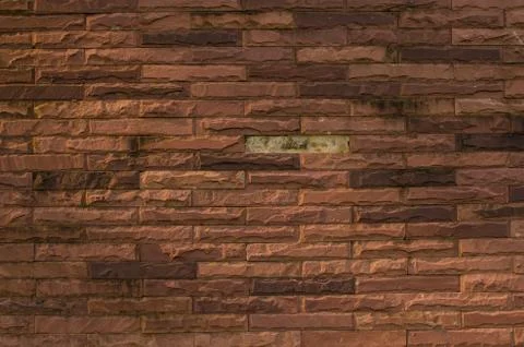 Patterned brick wall Fotos de archivo