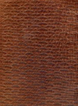 Patterned brown faux leather texture Stock Photos
