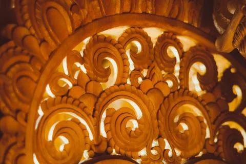 Patterned carved wood Stock Photos