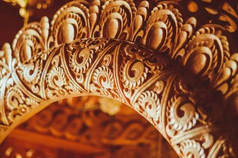 Patterned carved wood Stock Photos